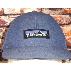 Patagonia Spellout Logo Netplus Blue Adjustable Snapback Hat